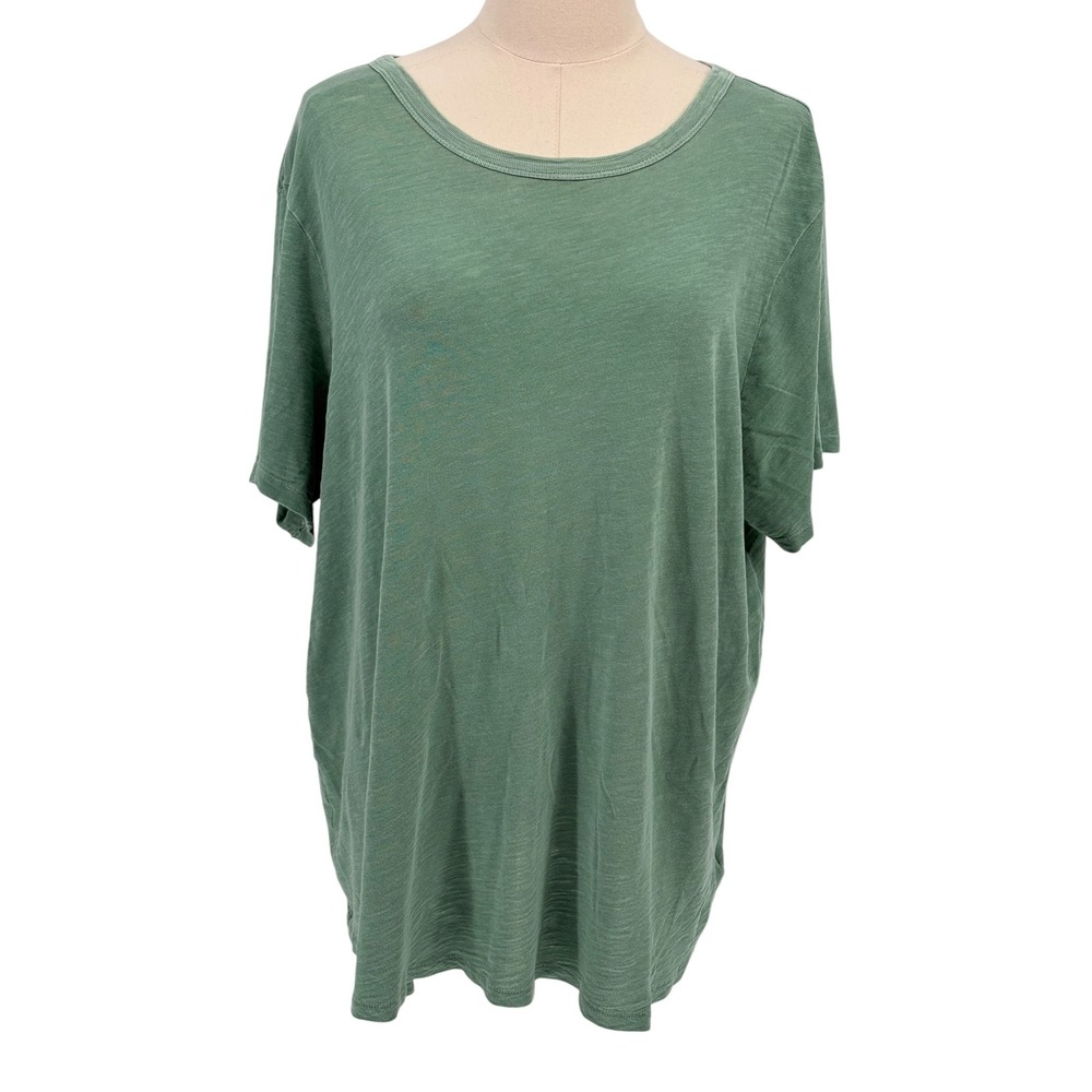 Old Navy Everywear T-Shirt Green Short Sleeve 100% Cotton XL Tall
